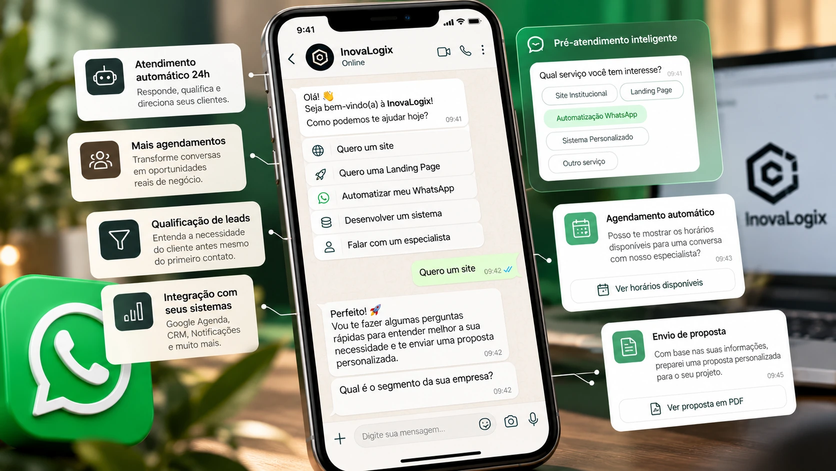 Automação de atendimento no WhatsApp